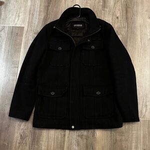 GUESS Men's Dark Military Jacket